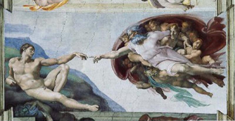 CERQUOZZI, Michelangelo The creation of Adam Norge oil painting art